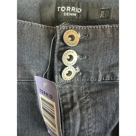 NWT Torrid Jegging Moto Multi Zip Stretch Dark Wash Jeans Women's Plus Size 26 - Picture 5 of 11